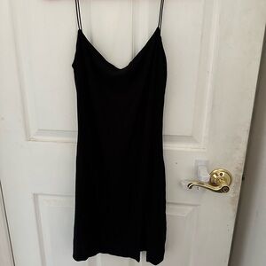 OOTDFash Classic Black Mini Dress